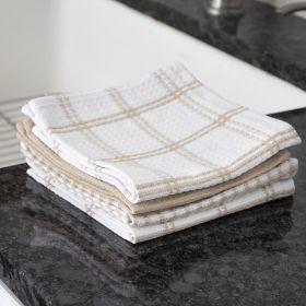 Premium Waffle Dish Cloths: Highly Absorbent, Super Soft Long Lasting - 100% Cotton, 12"x13" Flat Waffle Dish Towel for Cleaning & Drying Dishes