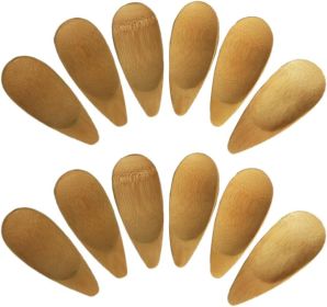 12 Pieces Bamboo Tea Spoon Bamboo Scoops Bath Salt Spoon Wooden Condiment Spoon for Loose Tea, Candy, Spices, Coffee Beans, 3.94 x 1.57 Inches