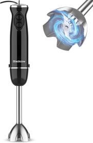 Blackcow Immersion Blender Handheld,500W Electric Hand Blender,Electric Hand Mixer with 12-Speed&Turbo,Extra Quiet Hand Blender for kitchen,Smoot
