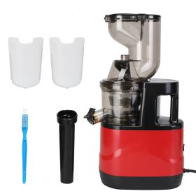 Cold Press Juicer Machine 300W Electric Slow Masticating Juicer for Whole Vegetable and Fruit with Reverse Function 2 Containers Cleaning Brush C