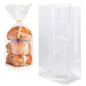 Clear Gusseted Poly Bags (Color: Clear)
